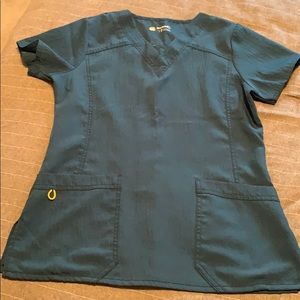💝WonderWink scrub top women’s small blue teal